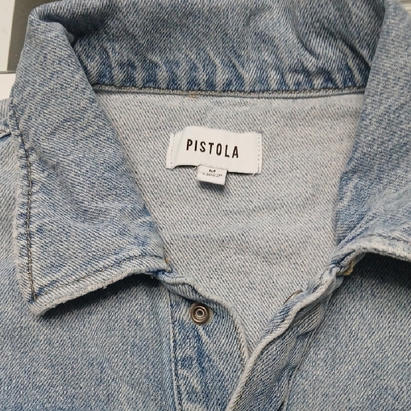 Pistola Denim Jumpsuit in Light Blue - Picture 2 of 8